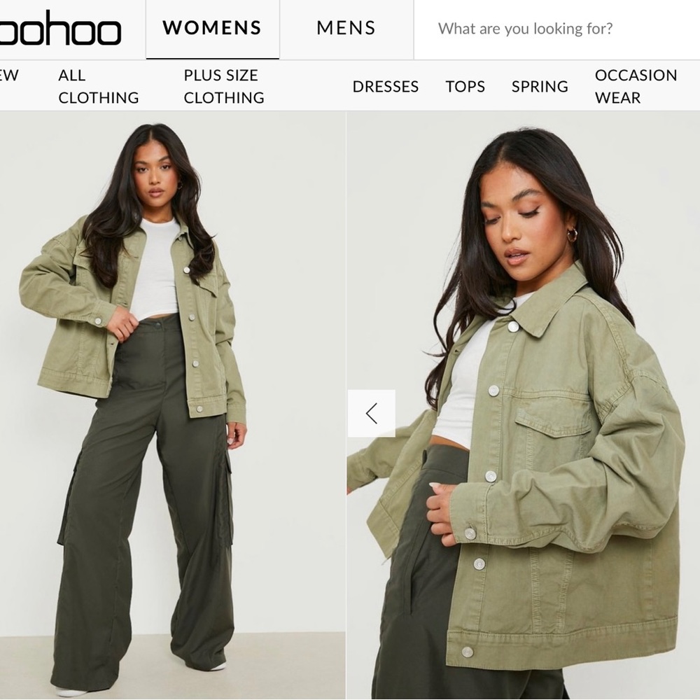Boohoo Canvas Twill Utility Shacket